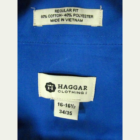 Haggar Clothing Men's Shirt 16-16 1/2 34/35 - Picture 3 of 4